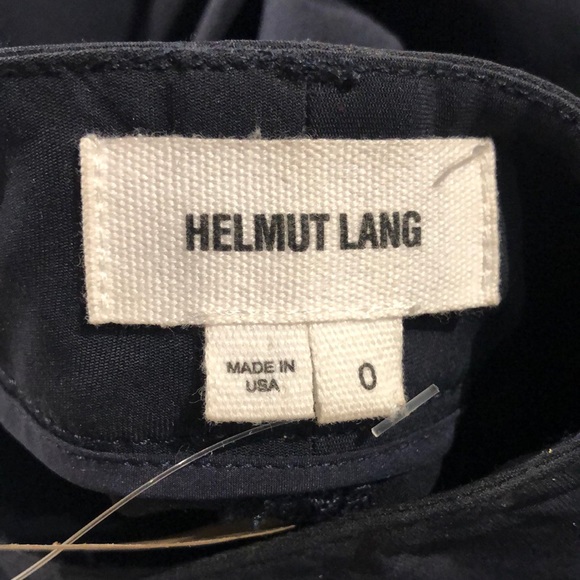 Helmut Lang Navy Tech Pintuck Tapered Trousers - Picture 7 of 8